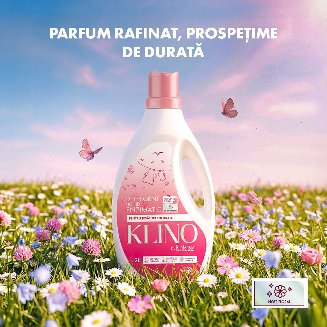 KLINO Detergent rufe, lichid enzimatic pentru țesături colorate