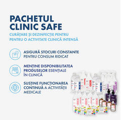 PACHETUL CLINIC SAFE - Dezinfecție și curățenie pentru clinicile medicale