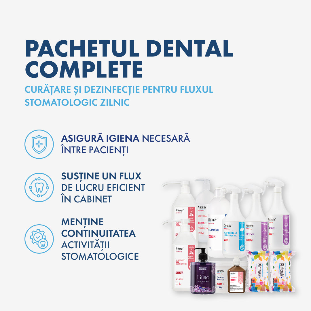 PACHETUL DENTAL COMPLETE - Dezinfecție și curățenie pentru cabinetele stomatologice