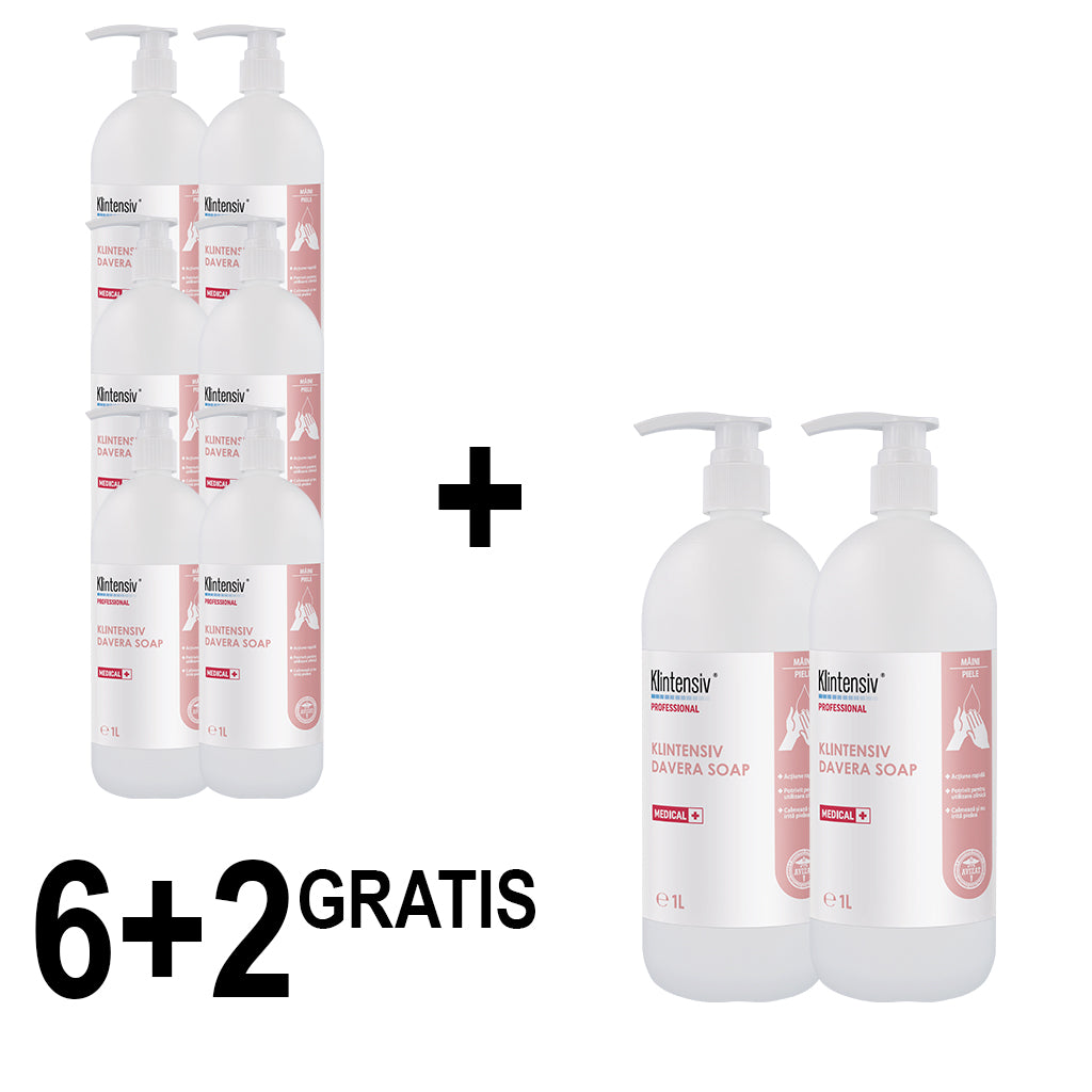 PROMO 6+2 DAVERA SOAP® - Sapun antimicrobian, 1 litru