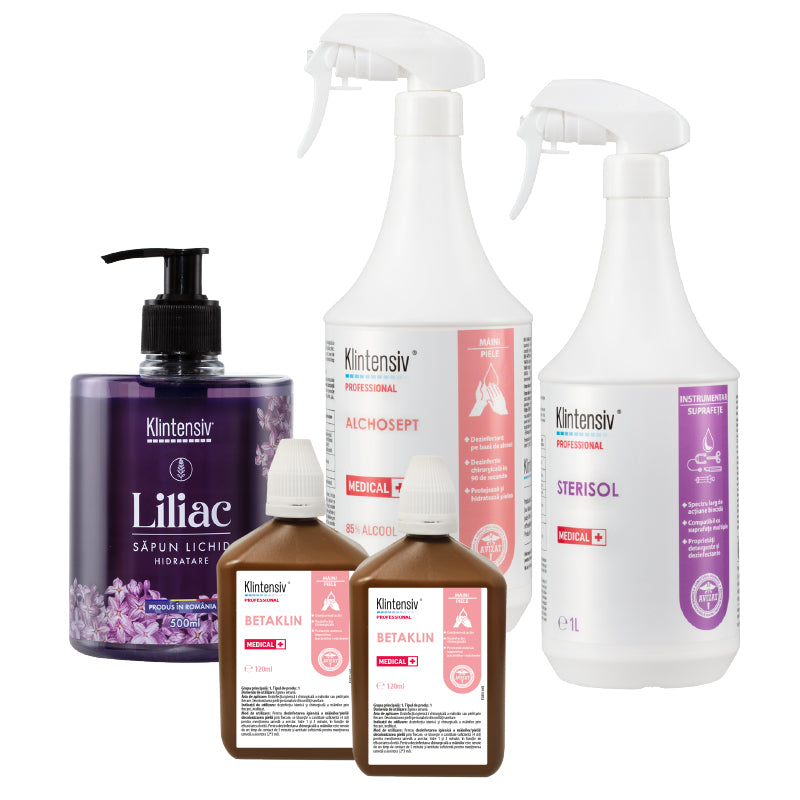 PACHETUL ESENȚIAL - Dezinfecție și curățenie pentru cabinetele medicale