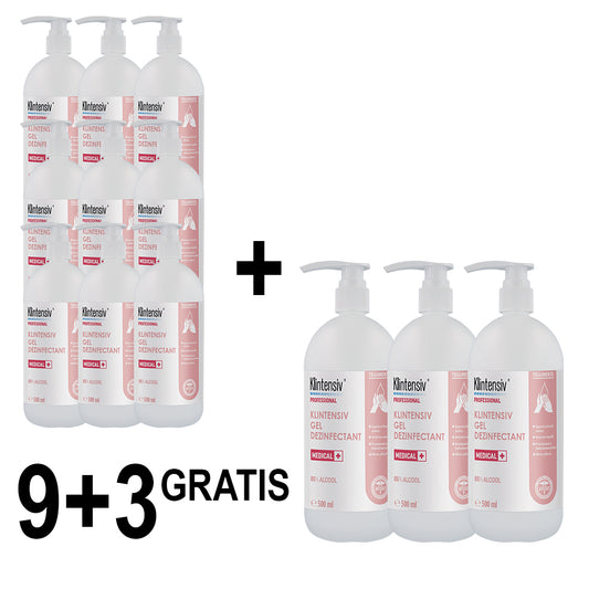 PROMO 9+3 KLINTENSIV® - Gel dezinfectant maini, 500 ml