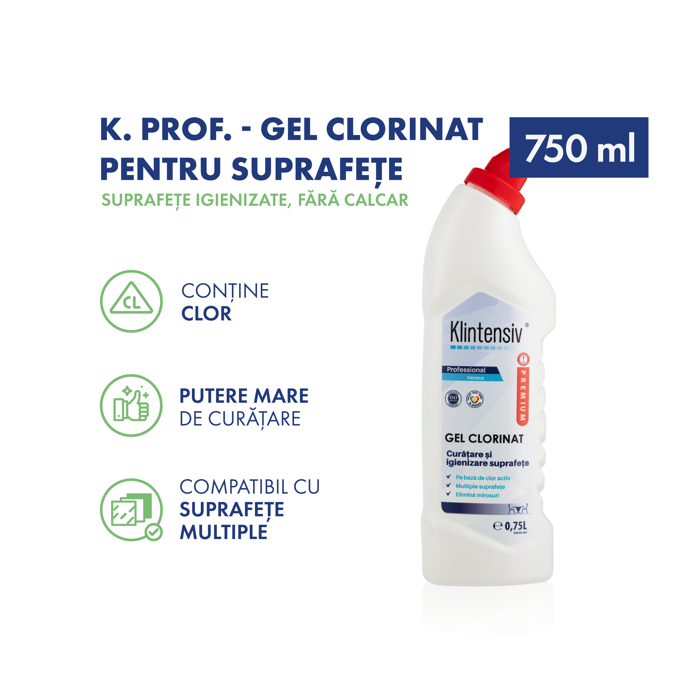 Klintensiv® Gel Clorinat - detergent degresant alcalin concentrat