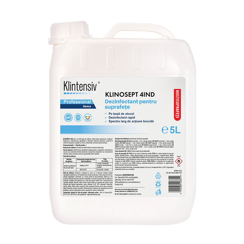 Klinosept® 4Ind dezinfectant profesional pe bază de alcool pentru industria alimentară