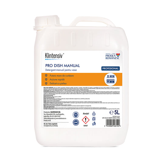Klintensiv® PRO DISH Detergent Profesional de Vase – Manual