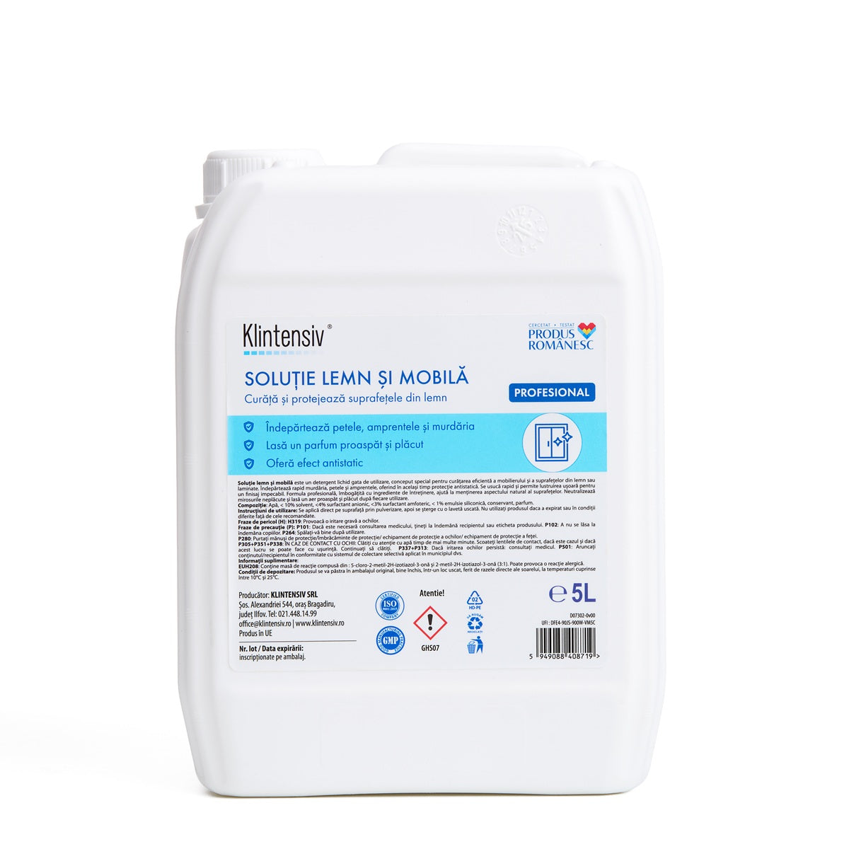 Klintensiv® Soluție lemn și mobilă – Detergent gata de lucru pentru mobilier din PAL, lemn lăcuit și suprafețe laminate