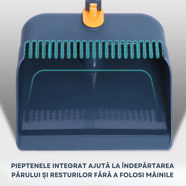Mătură cu cap rotativ 45° DreamRamp® cu făraș și teu + sistem pliabil