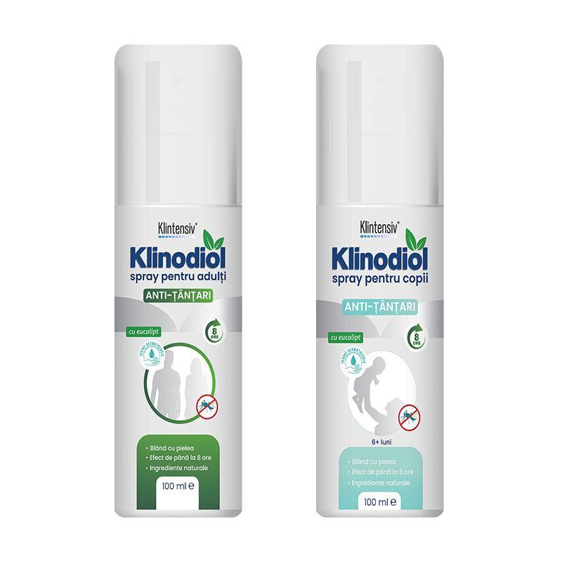 Pachet Klinodiol, spray anti-țânțari adulți/copii
