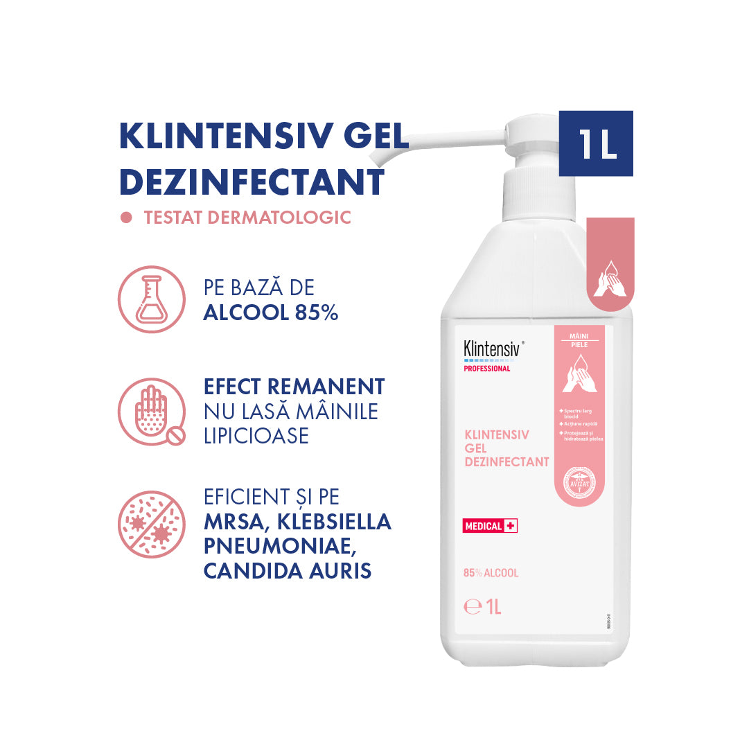 Klintensiv® Gel dezinfectant profesional pentru maini