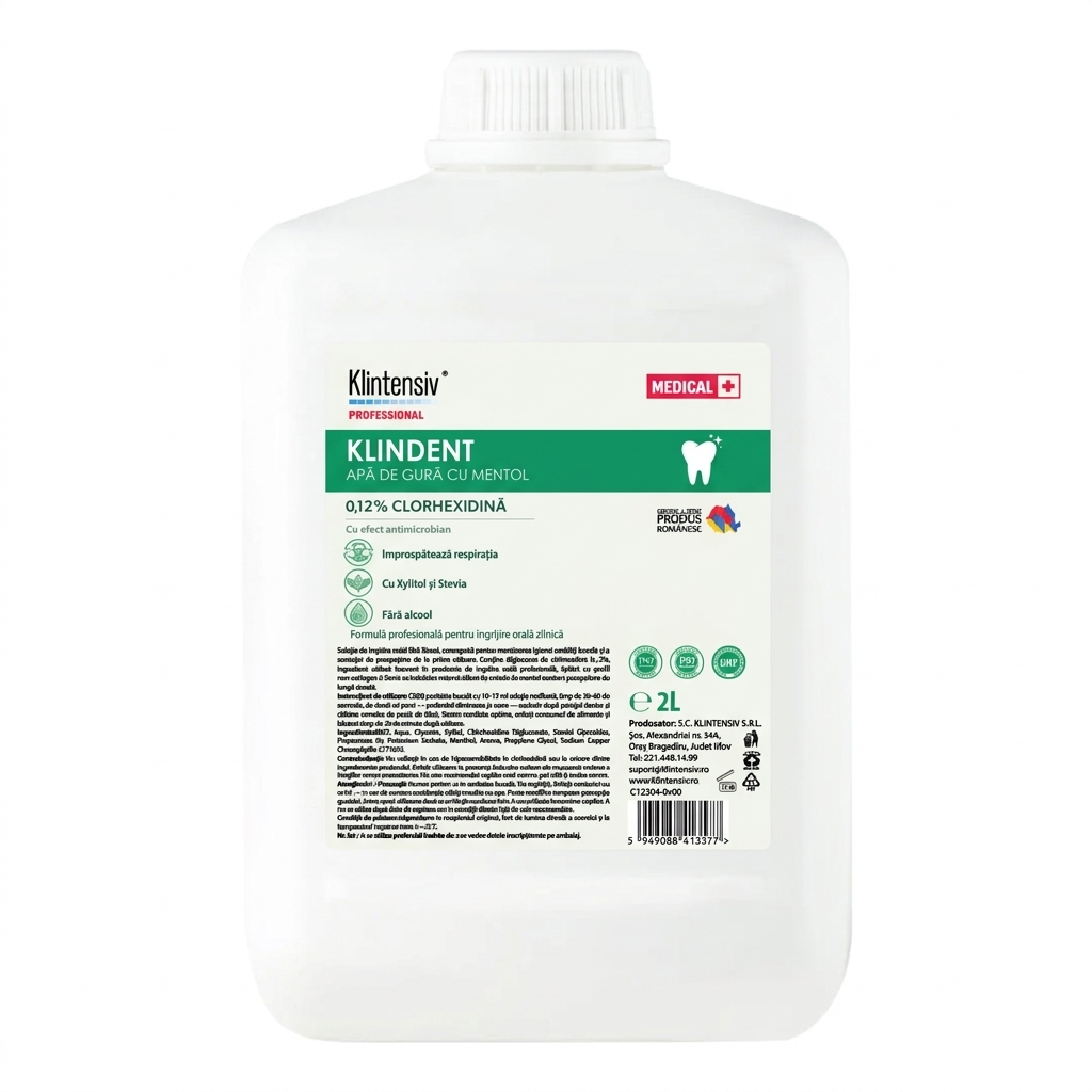 KLINDENT Apă de gură profesională cu Clorhexidină 0,12%