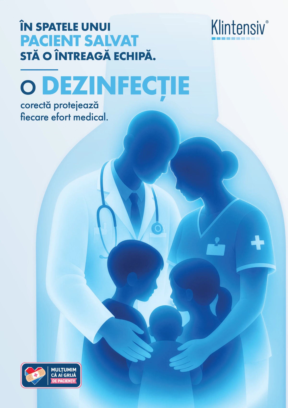 În spatele unui pacient salvat stă o întreagă echipă. O dezinfecție corectă protejează fiecare efort medical.