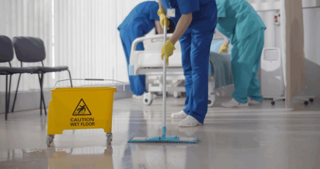 Dezinfectarea corectă în spitale: 4 pași esențiali pentru utilizarea eficientă a produselor de curățare și dezinfecție