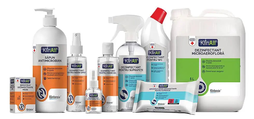 Klintensiv lanseaza brandul KlinAll, dezinfectanti care elimina microorganismele ce cauzeaza peste.