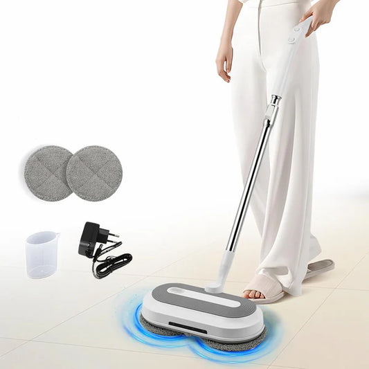 Mop Electric Rotativ cu Pulverizator si lumina LED