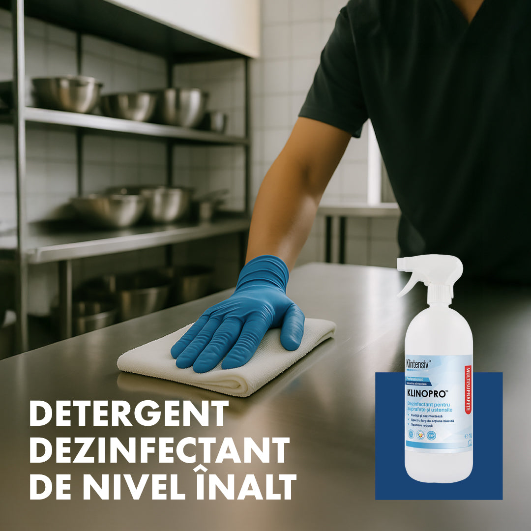 KlinoPro® detergent dezinfectant gata de utilizare pentru suprafețe și pavimente
