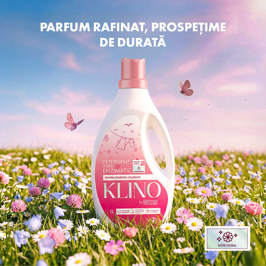 KLINO Detergent rufe, lichid enzimatic pentru țesături colorate