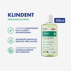 KLINDENT Apă de gură profesională cu Clorhexidină 0,12%