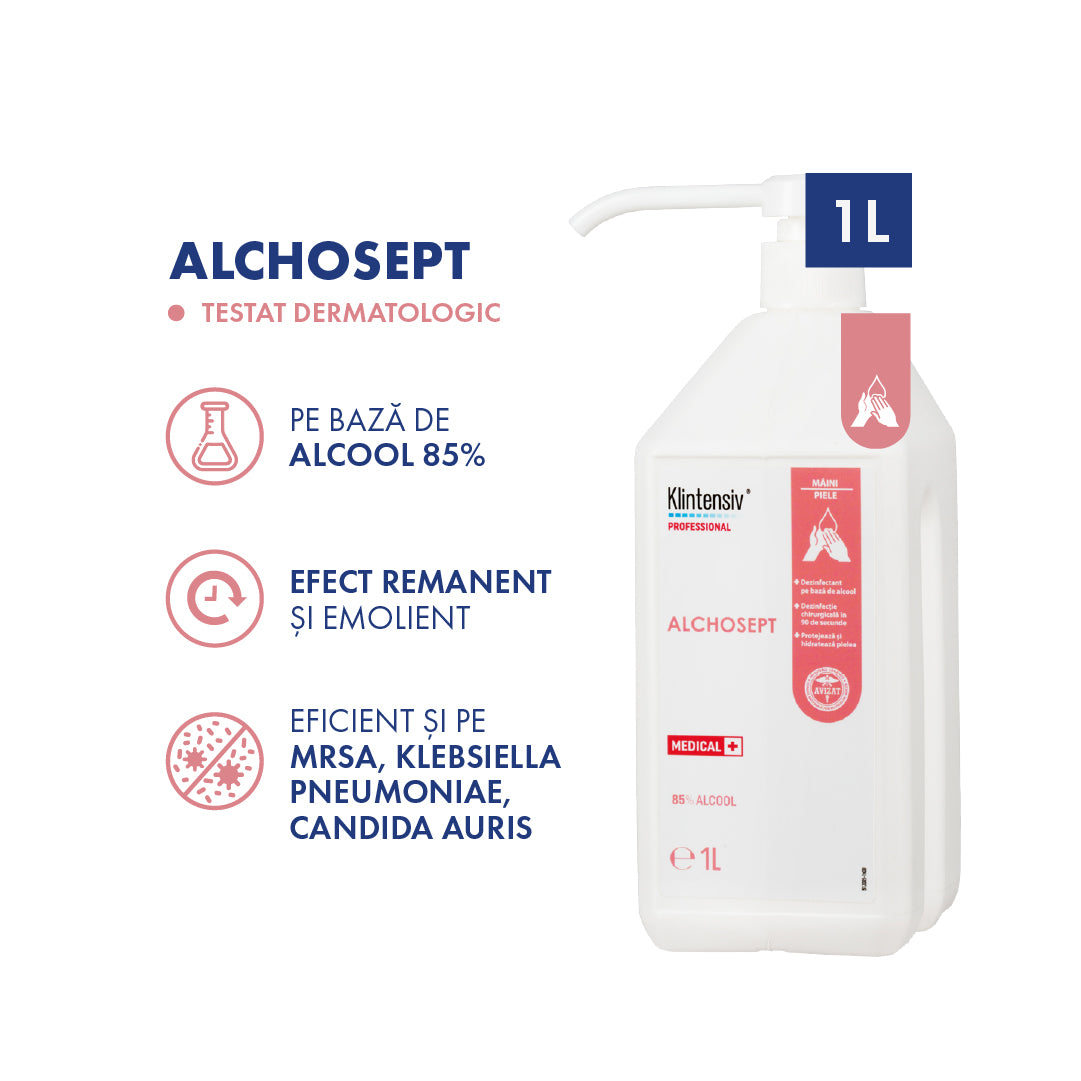 Alchosept® Dezinfectant profesional pentru mâini și piele cu alcool 85%