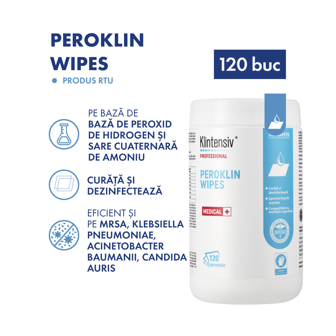 Peroklin® Wipes Șervețele dezinfectante profesionale