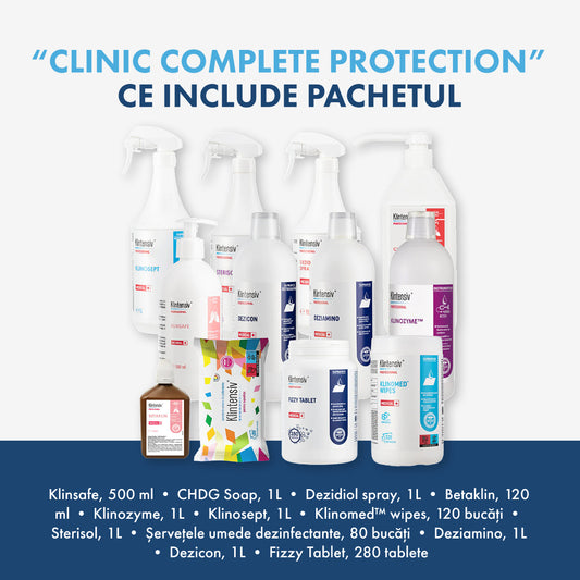 PACHETUL CLINIC COMPLETE PROTECTION - curățare și dezinfectare pentru clinicile medicale