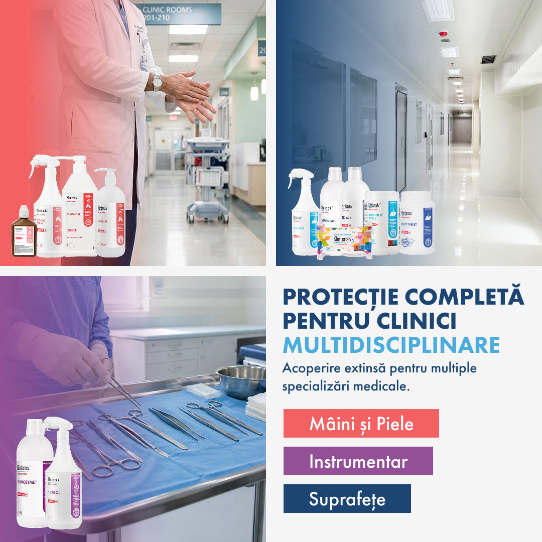 PACHETUL CLINIC COMPLETE PROTECTION - curățare și dezinfectare pentru clinicile medicale