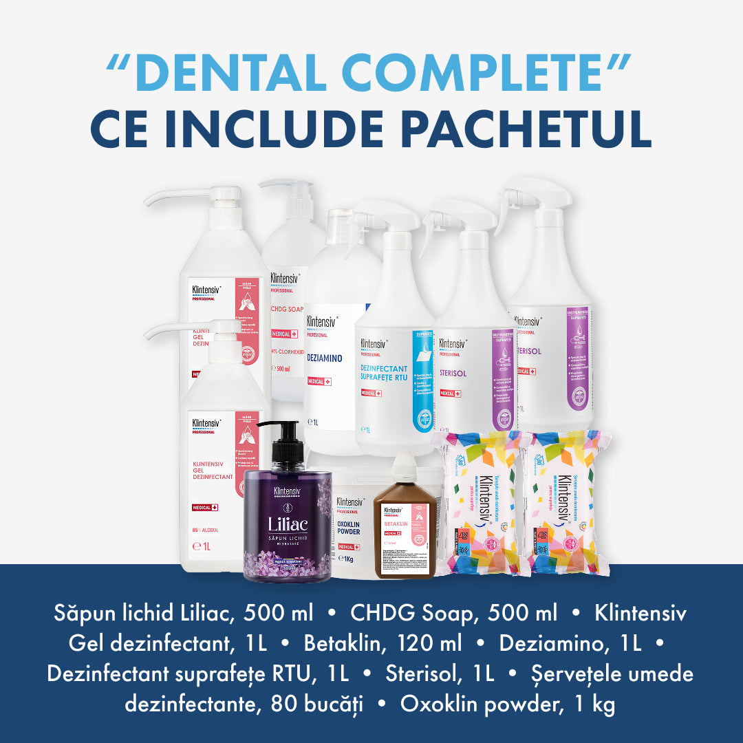 PACHETUL DENTAL COMPLETE - Dezinfecție și curățenie pentru cabinetele stomatologice