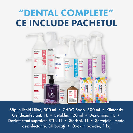 PACHETUL DENTAL COMPLETE - Dezinfecție și curățenie pentru cabinetele stomatologice