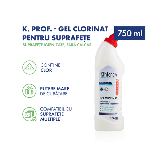 Klintensiv® Gel Clorinat - detergent degresant alcalin concentrat