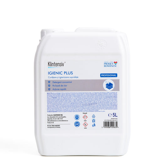 Klintensiv® Igienic Plus - Detergent concentrat cu rol igienizant pe baza de clor