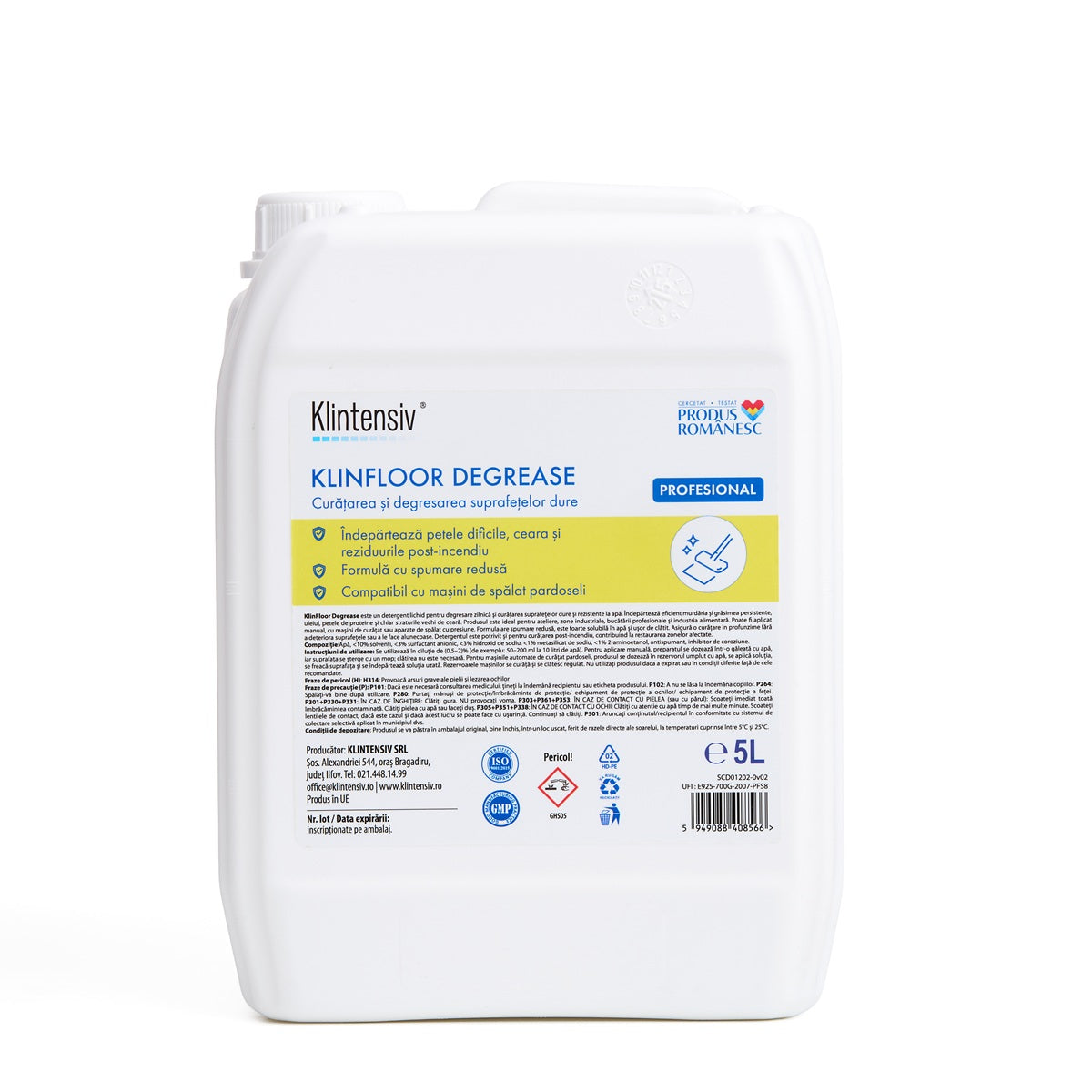 Klintensiv® KLINFLOOR DEGREASE - Degresant profesional pardoseli concentrat