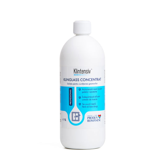 Klinglass Concentrat – Soluție profesională pentru curățarea geamurilor