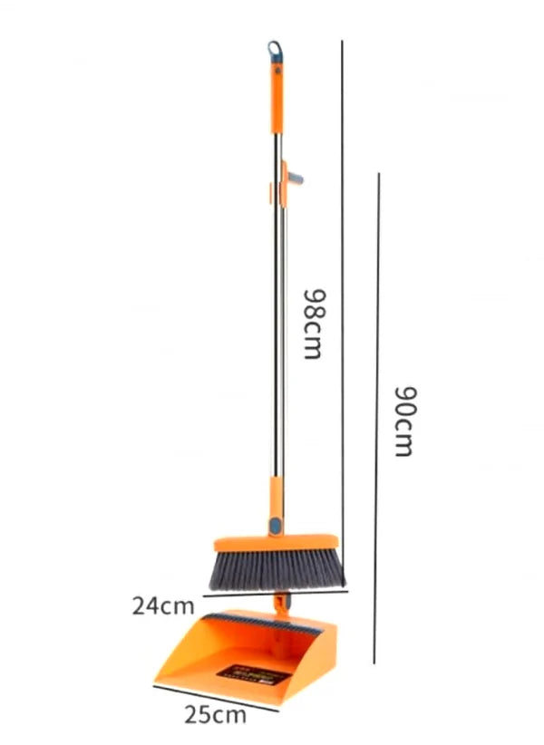 Mătură cu cap rotativ 45° DreamRamp® cu făraș și teu + sistem pliabil