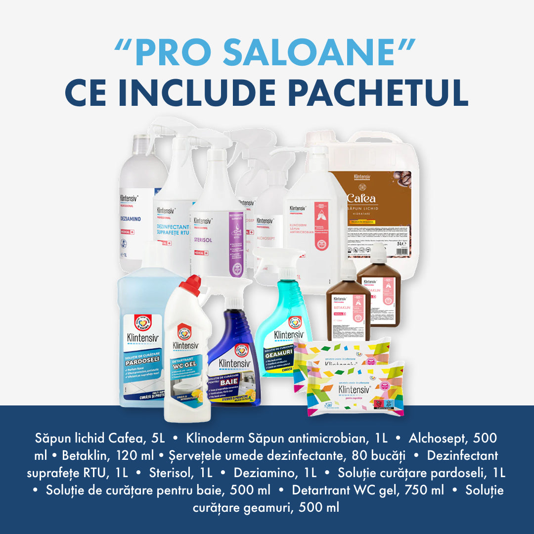 PACHET PRO SALOANE - curățare și dezinfectare pentru saloanele de cosmetică și tatuaje
