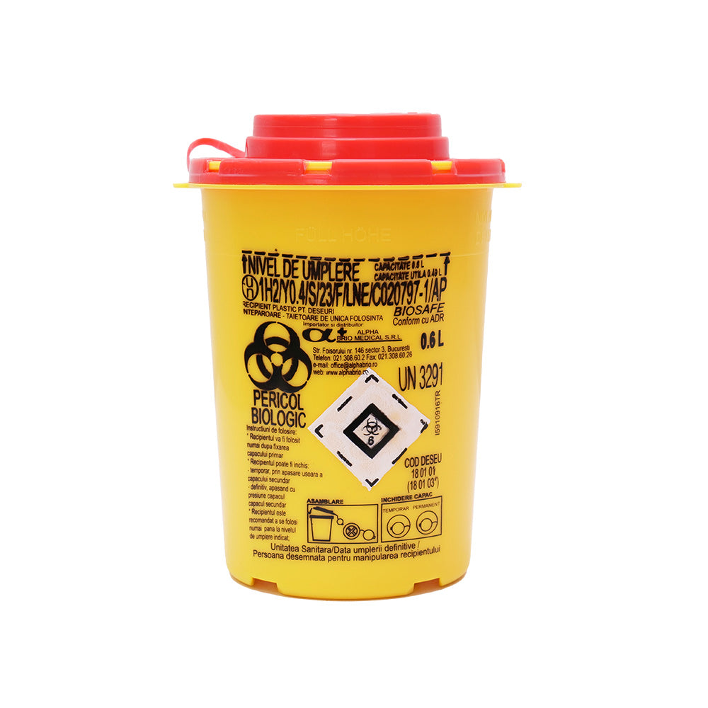 Recipiente pentru înțepătoare și tăietoare – Biosafe Line