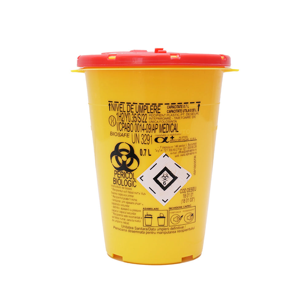 Recipiente pentru înțepătoare și tăietoare – Biosafe Line