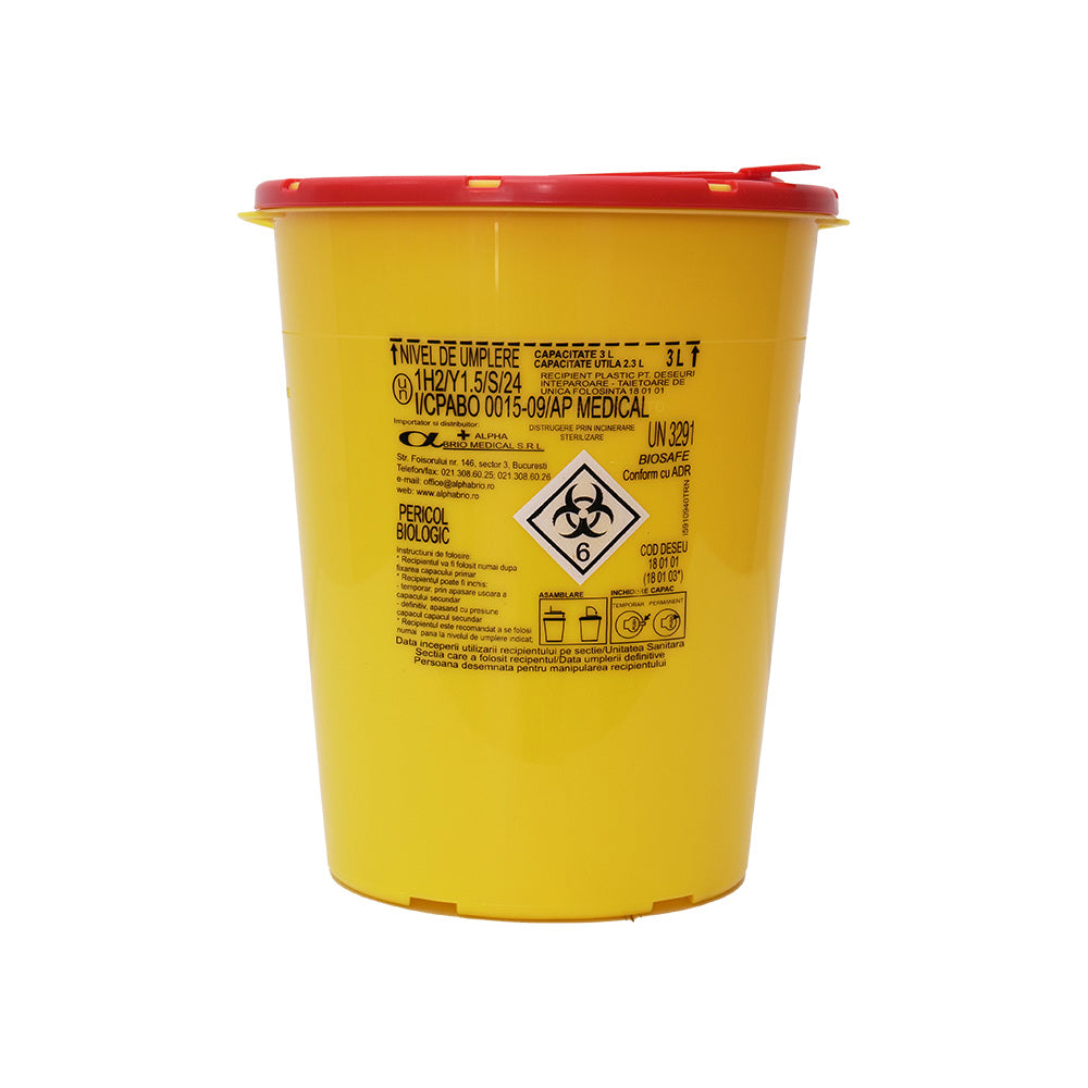 Recipiente pentru înțepătoare și tăietoare – Biosafe Line