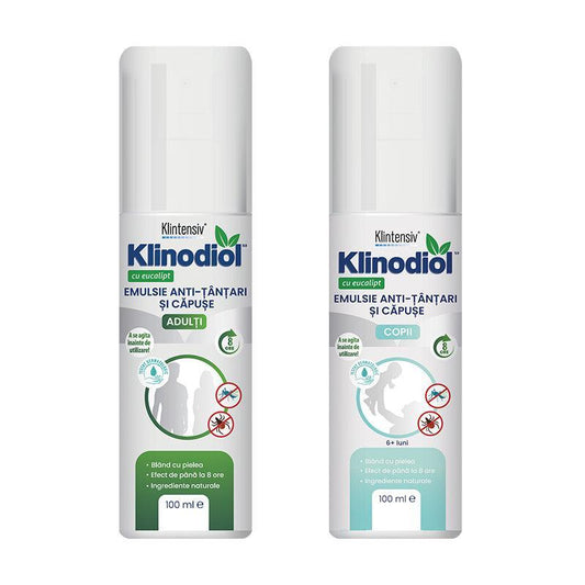 Pachet Klinodiol, spray anti-țânțari și căpușe