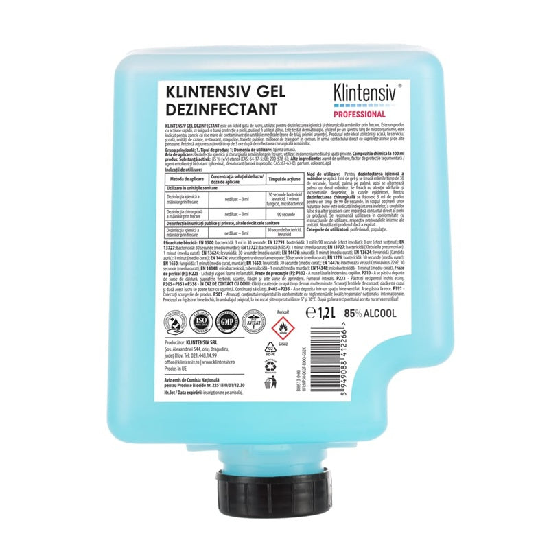 PACHET Dispenser cu senzor + Cartuș gel dezinfectant mâini, 1,2 litri