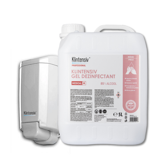 Pachet Promoțional Gel dezinfectant maini Klintensiv 5l + Dozator