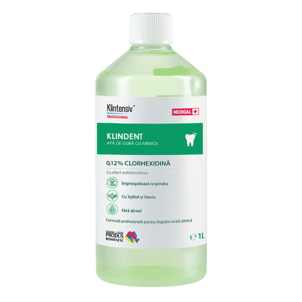 KLINDENT Apă de gură profesională cu Clorhexidină 0,12%