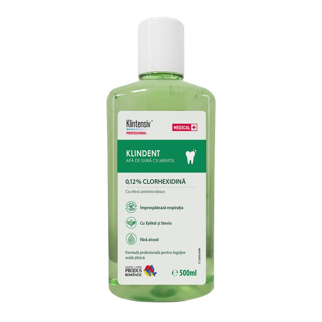 KLINDENT Apă de gură profesională cu Clorhexidină 0,12%