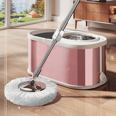 Mop rotativ cu găleată pe roți DreamRamp® din inox antibacterian