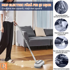 Mop Electric Rotativ cu Pulverizator si lumina LED