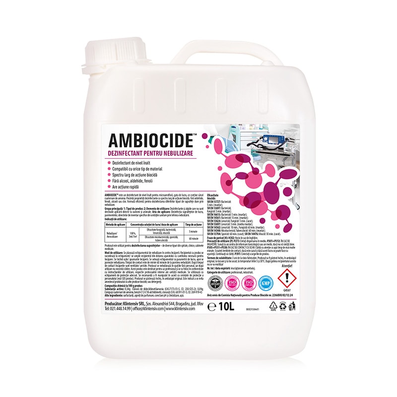 Ambiocide® - dezinfectant suprafete prin nebulizare rtu, 10 litri