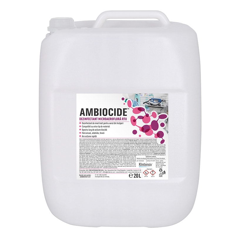 Ambiocide® - dezinfectant suprafete prin nebulizare rtu, 20 litri