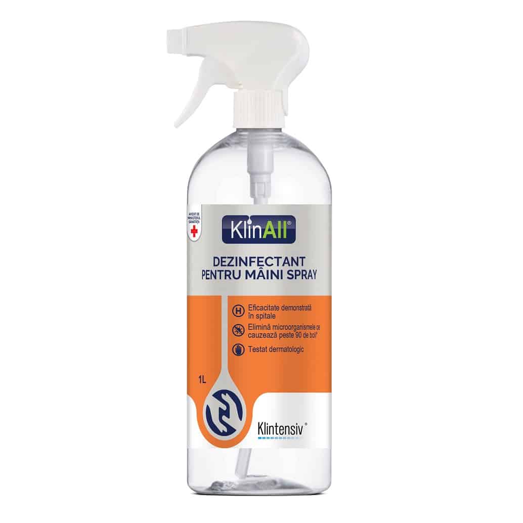 Klinall® - dezinfectant pentru maini spray, 1 l