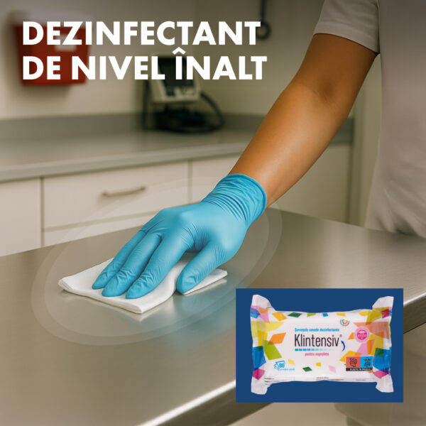 KLINTENSIV® - Servetele umede dezinfectante pentru suprafete, 80 buc. - Image 2