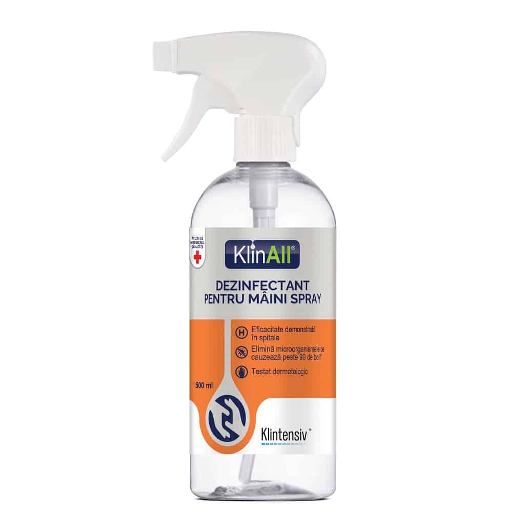 Klinall® - dezinfectant pentru maini spray, 500 ml