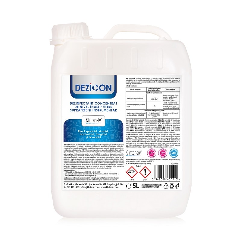 Klintensiv dezicon® - dezinfectant concentrat de nivel inalt, 5 litri