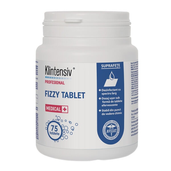 - KLINTENSIV® Fizzy Tablet - Dezinfectant clorigen, 75 tablete